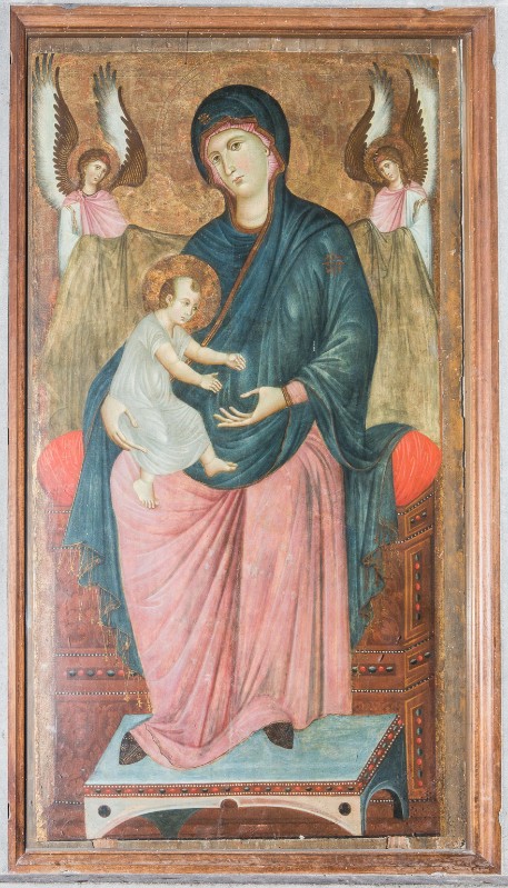 Manfredino da Pistoia sec. XIII, Madonna con Gesù Bambino in trono