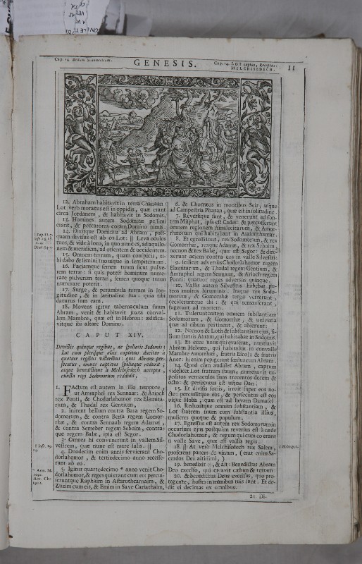 Bottega veneziana (1742), Stampa con Lot e la famiglia