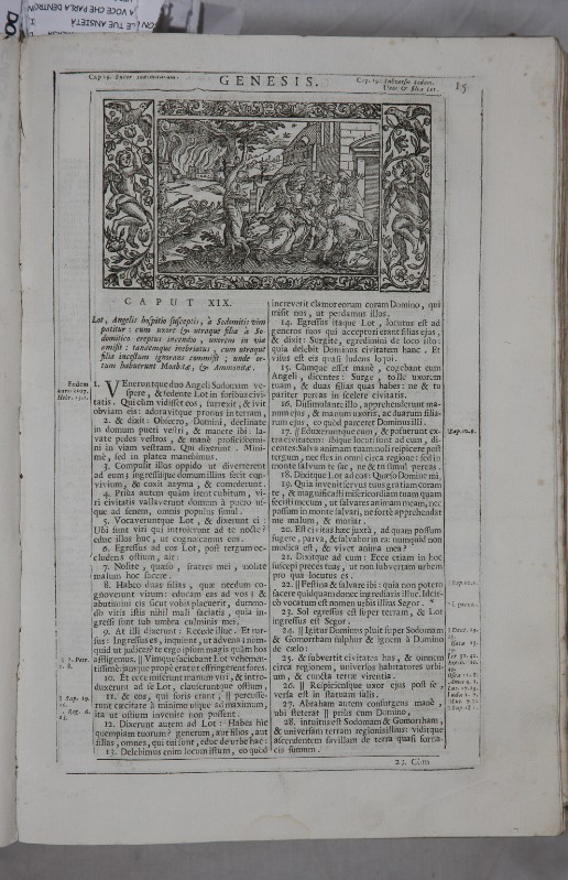Bottega veneziana (1742), Stampa con Lot avvisato dagli angeli