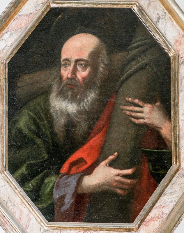 Bottega toscana sec. XVII, Dipinto ad olio su tela raffigurante Sant'Andrea