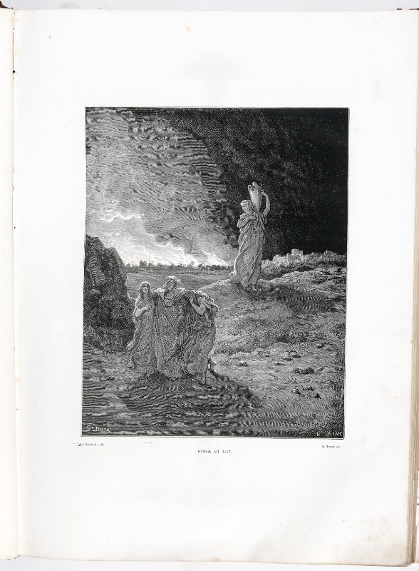 Doré G. (1864), Stampa con la Fuga di Lot