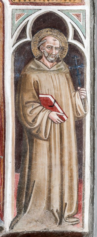 Bott. fiorentina inzio sec. XV, Dipinto murale con San Giovanni Gualberto