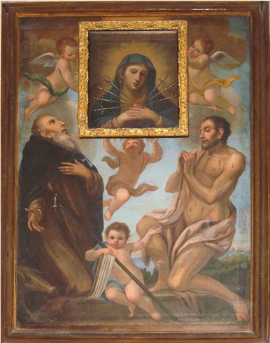 Scuola toscana sec. XVIII, Adorazione della Madonna Addolorata