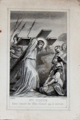 Bott. francese sec. XIX, Gesù consola le donne di Gerusalemme