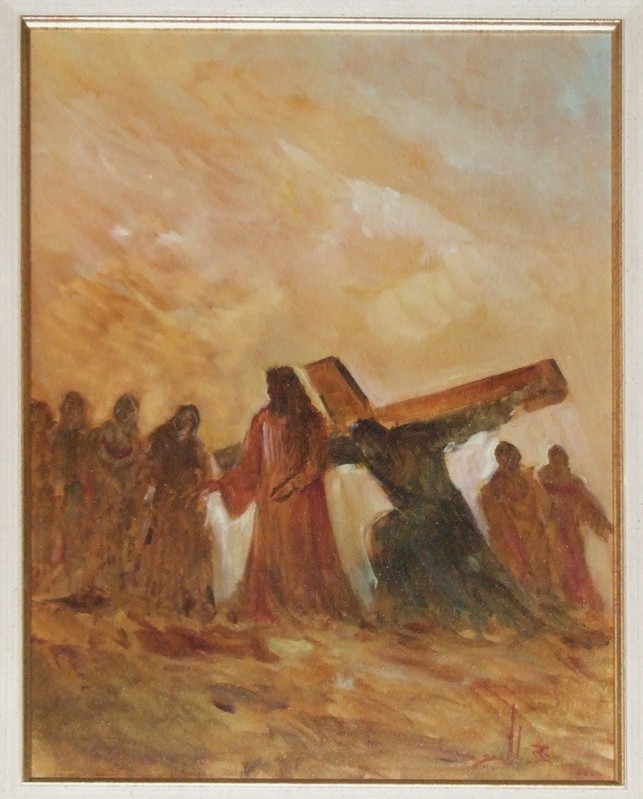 Venanzi E. (2003), Gesù è aiutato dal Cireneo