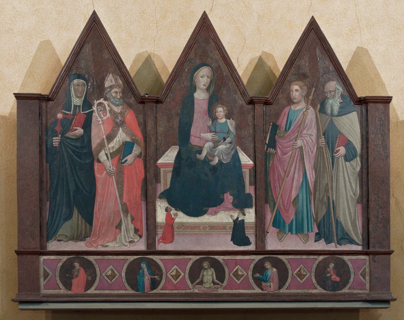 Scuola fiorentina sec. XV, Madonna col Bambino e quattro santi