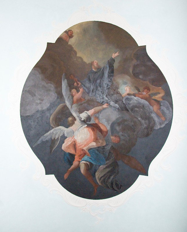 Scuola toscana sec. XVIII, San Giovanni Gualberto portato in cielo dagli angeli
