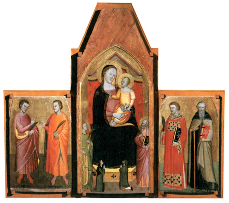 Maestro dell'Incoronazione Christ Church sec. XIV, Madonna col Bambino e santi