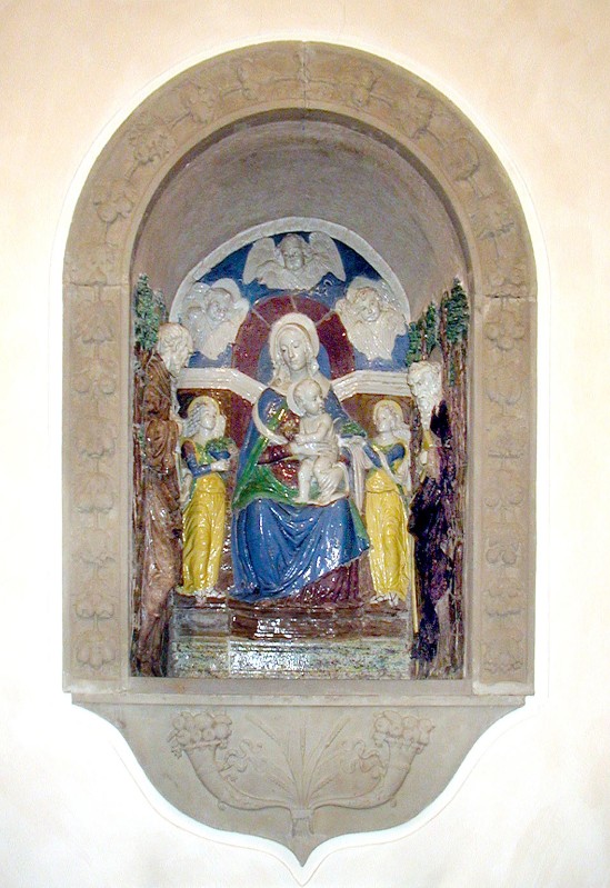 Bott. di Giovanni della Robbia sec. XVI, Madonna in trono e santi