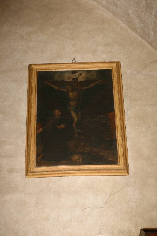 Ambito toscano sec. XVIII, San Giovanni Gualberto adoro il Crocifisso