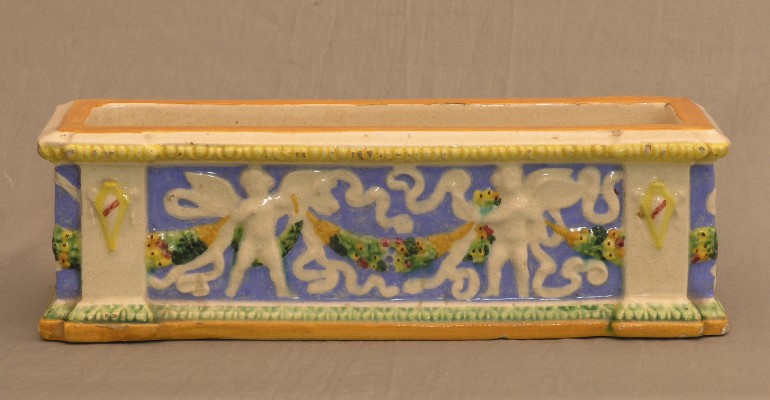 Bottega fiorentina sec. XIX-XX, Portafiori con putti che sorreggono festoni