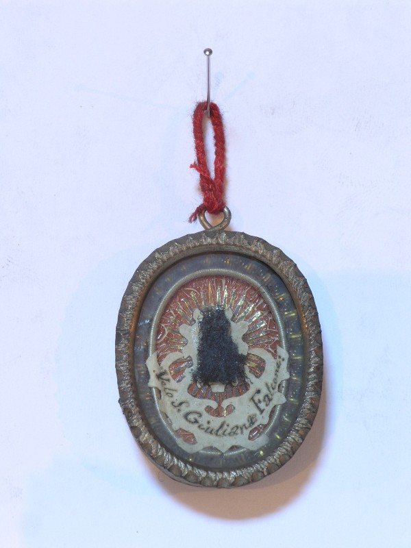 Bottega toscana sec. XIX, Teca reliquiario del velo di santa Giuliana Falconieri