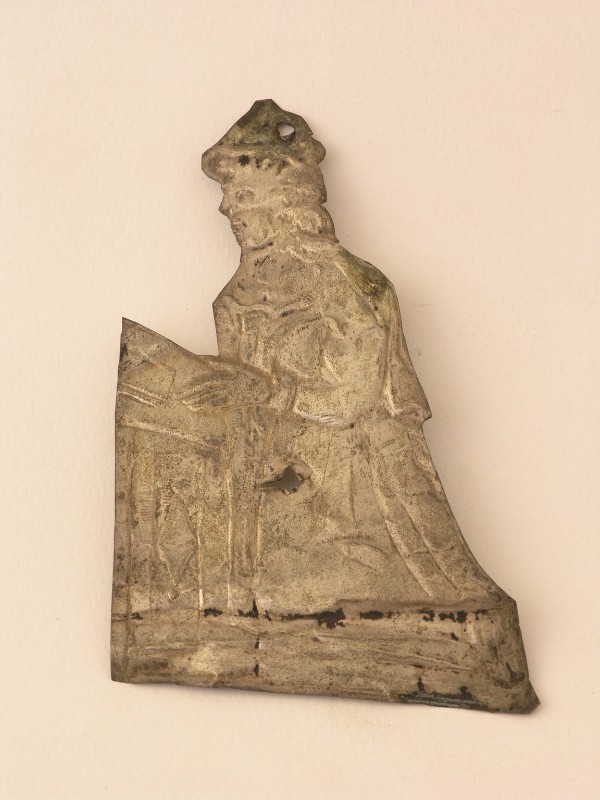 Bottega pratese sec. XVIII, Ex voto con figura maschile inginocchiata