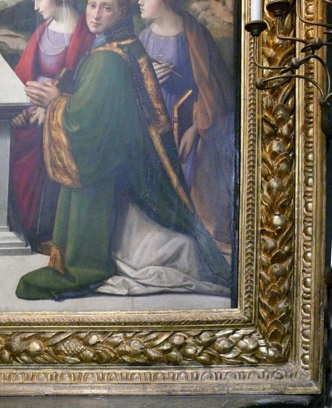 Geppi Giovanni (1509), Cornice e ornamento di dipinto