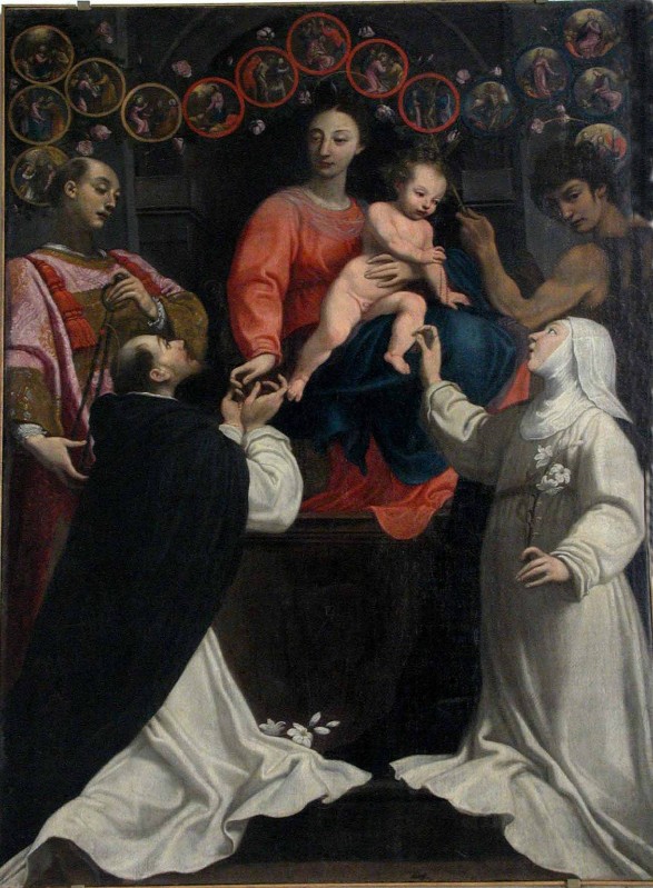 Pagani Gregorio (1597), Madonna del Rosario e santi