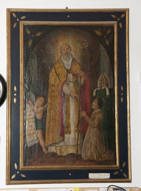 Scorzi R. (1872), Dipinto di Sant'Ubalbo con donna e angelo
