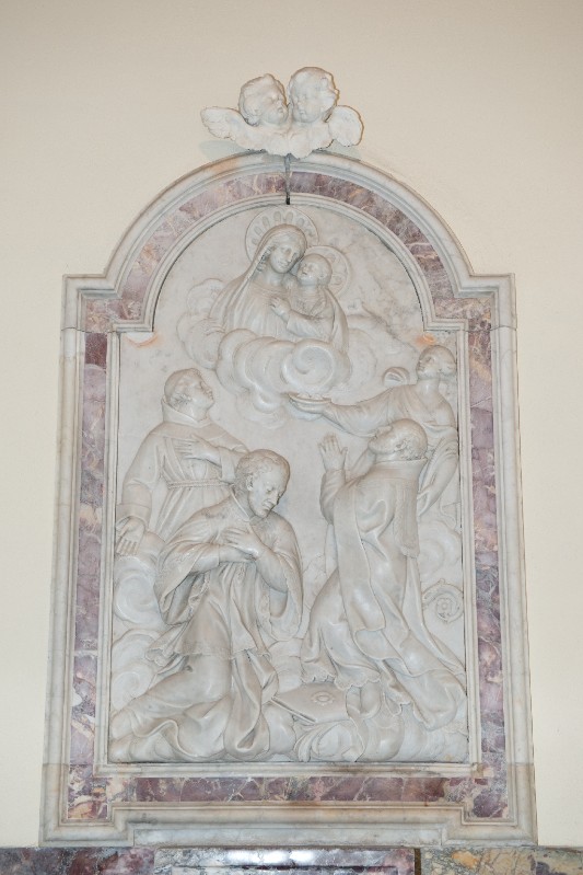 Bottega toscana sec. XVIII, Scultura della Madonna tra santi