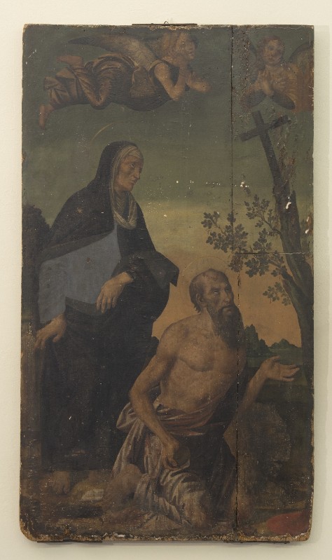 Bottega umbro-senese sec. XV, Dipinto San Girolamo e Santa Francesca romana