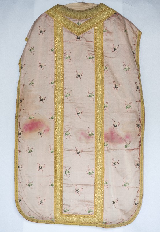 Manifattura italiana sec. XIX, Pianeta rosa broccata