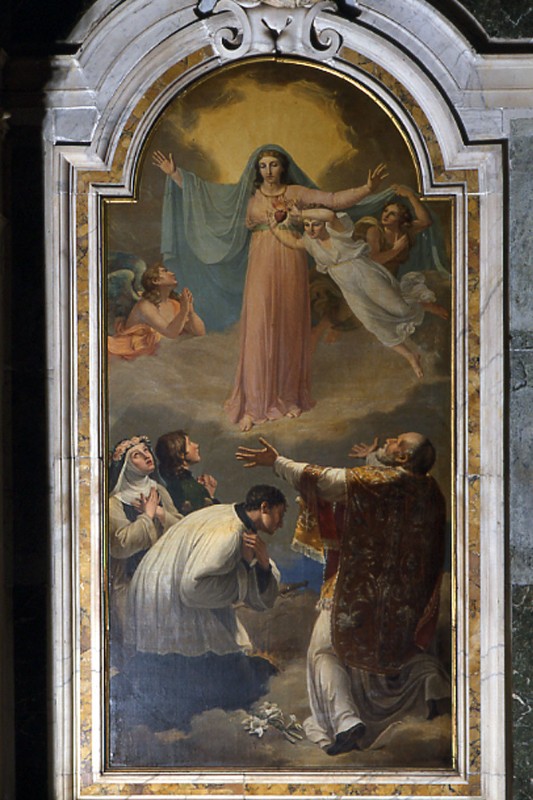 Scuola emiliana sec. XIX, Apparizione del Sacro Cuore di Maria
