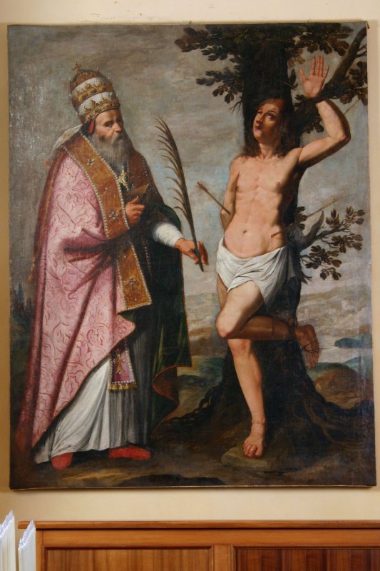 Bottega lunigianese sec. XVII, Dipinto di San Fabiano in olio su tela