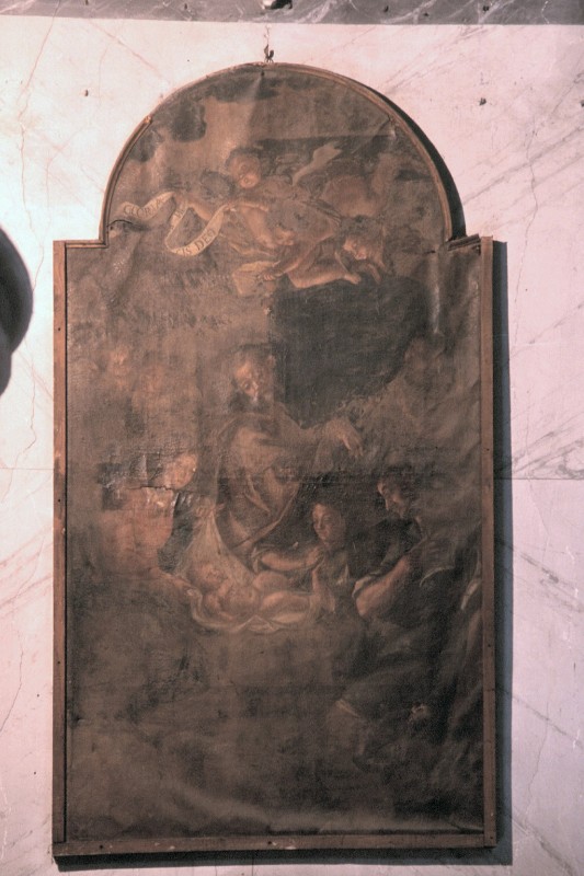 Ambito italiano sec. XVIII, Natività olio su tela