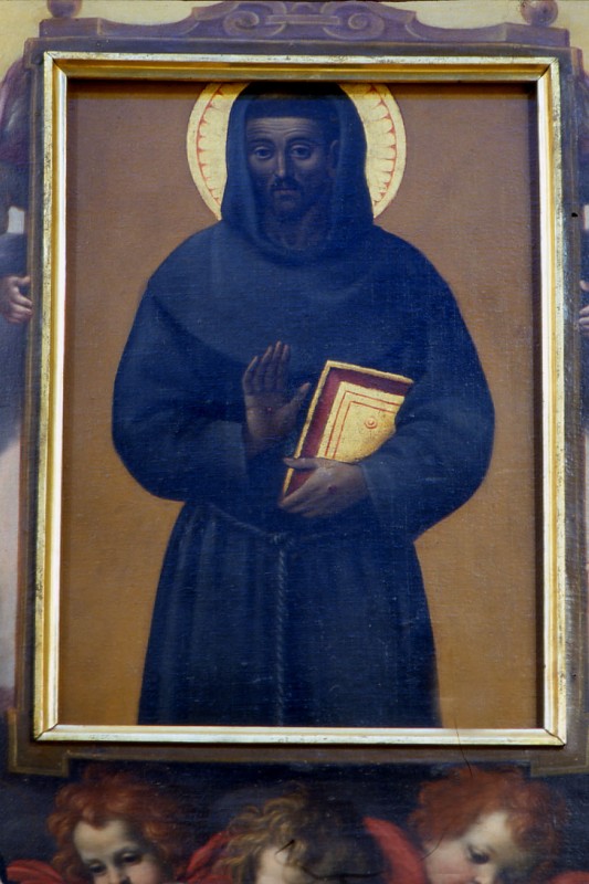 Ambito italiano sec. XV, Dipinto di San Francesco benedicente