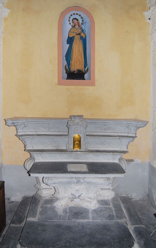 Bott. ligure sec. XVIII, Altare di Sant'Erasmo e dell'Immacolata