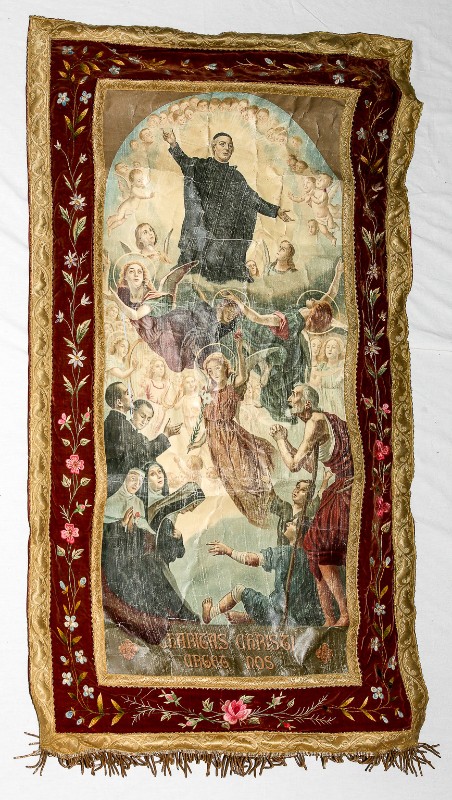 Manifattura italiana sec. XIX, Stendardo con San Paolo della Croce