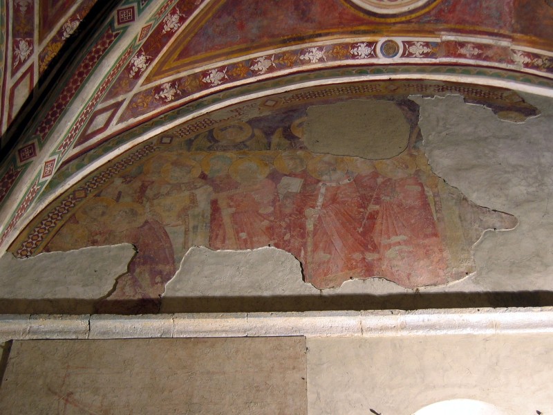 Lorenzetti A. sec. XIV, Corteo di Santi