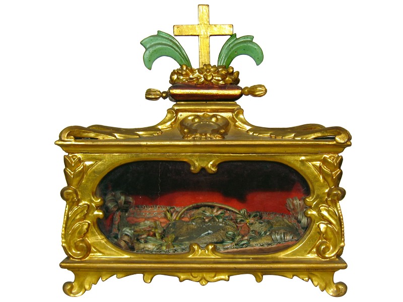 Bott. toscana sec. XIX, Reliquiario a urna di San Fausto