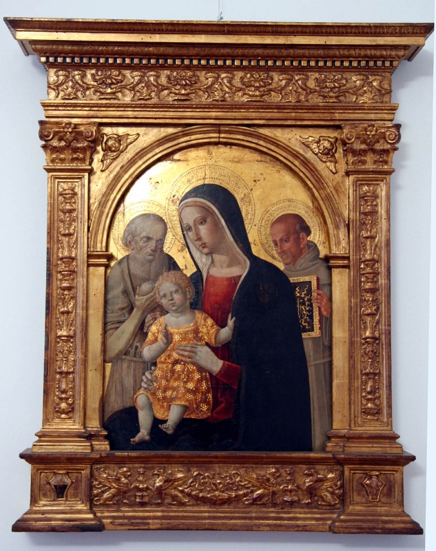 Girolamo di Benvenuto sec. XVI, Madonna col Bambino e San Girolamo e Bernardino