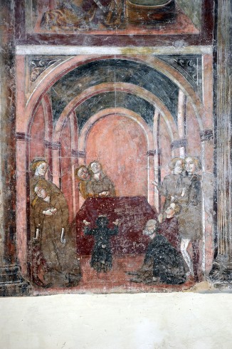 Giovanni di Pietro sec. XV, Morte di San Bernardino da Siena