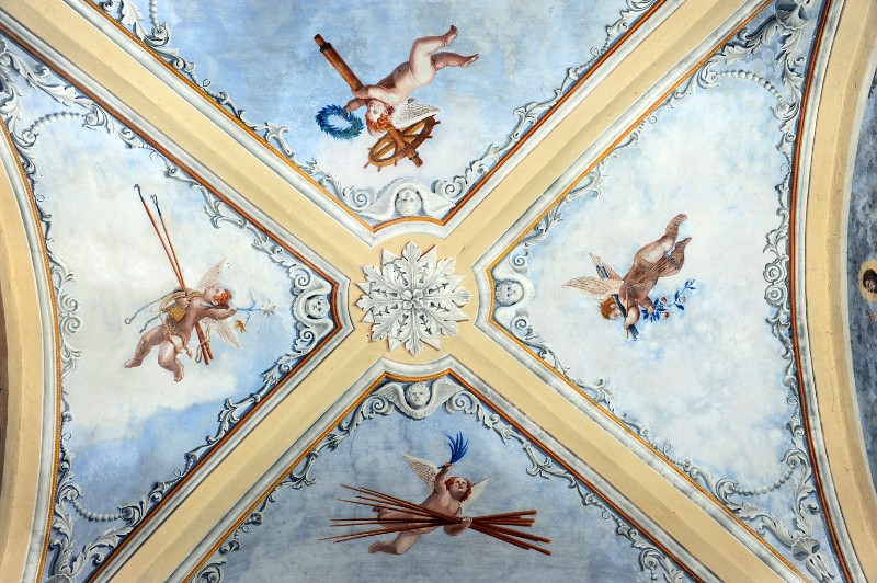 Ambito toscano sec. XIX, Angeli con gli strumenti del martirio di Sant'Erasmo
