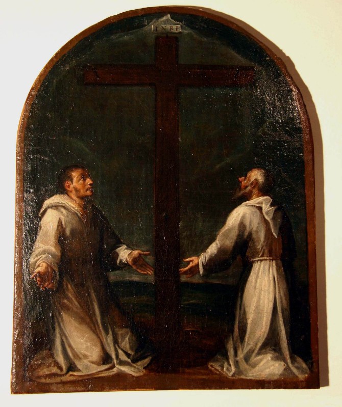 Folli S. sec. XVII, Monaci in adorazione della croce