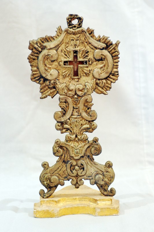 Ambito dell'Italia centrale sec. XIX, Reliquiario della croce a ostensorio