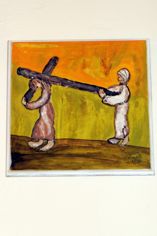 Mazzetti S. (2014), Gesù Cristo aiutato dal cireneo a portare la croce