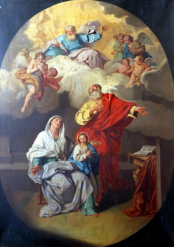 Scuola romana sec. XVIII, Famiglia della Madonna