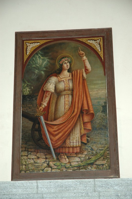 Transerici A. (1925), Dipinto con Santa Barbara