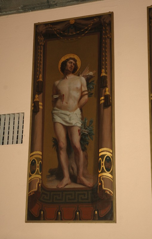 Mecozzi A. sec. XIX, Dipinto con San Sebastiano