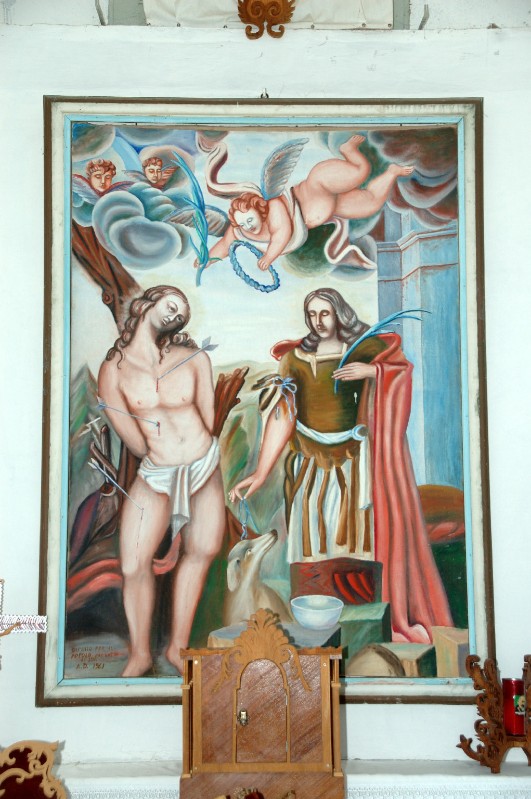Ambito laziale (1961), Dipinto con San Sebastiano e San Rocco