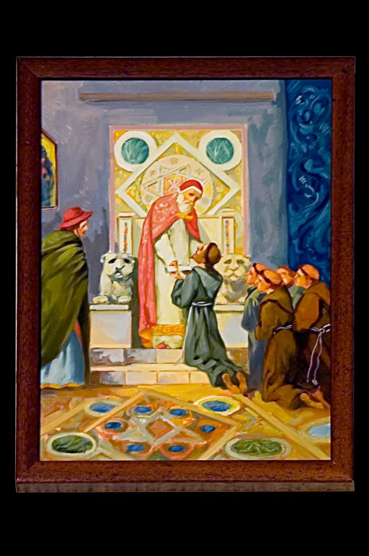 Cannistrà Eugenio (2001), San Francesco d'Assisi predica davanti ad Onorio III