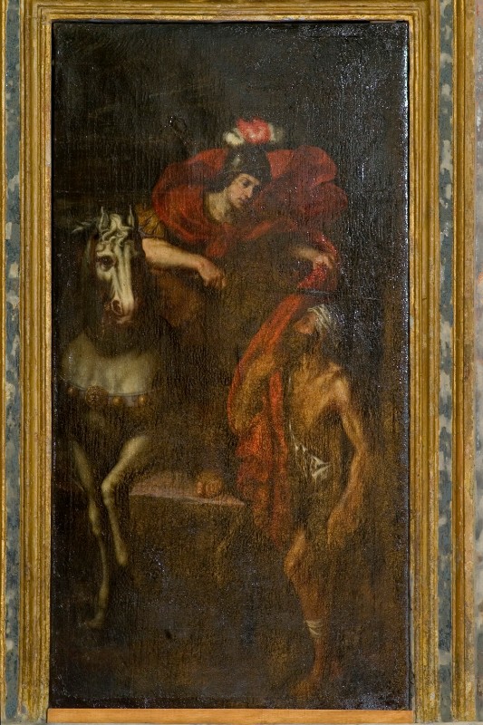 Bott. romana sec. XVII, S. Martino spartisce il mantello