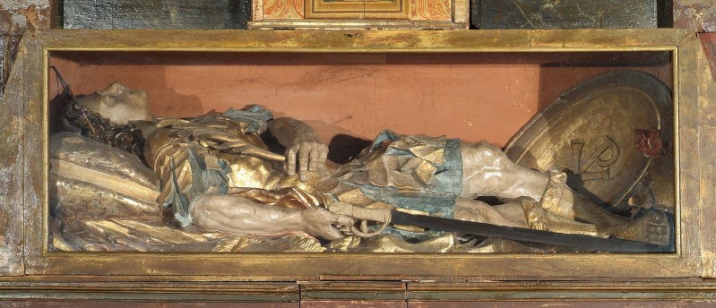 Bott. laziale sec. XVIII, Statua lignea policroma di San Prospero