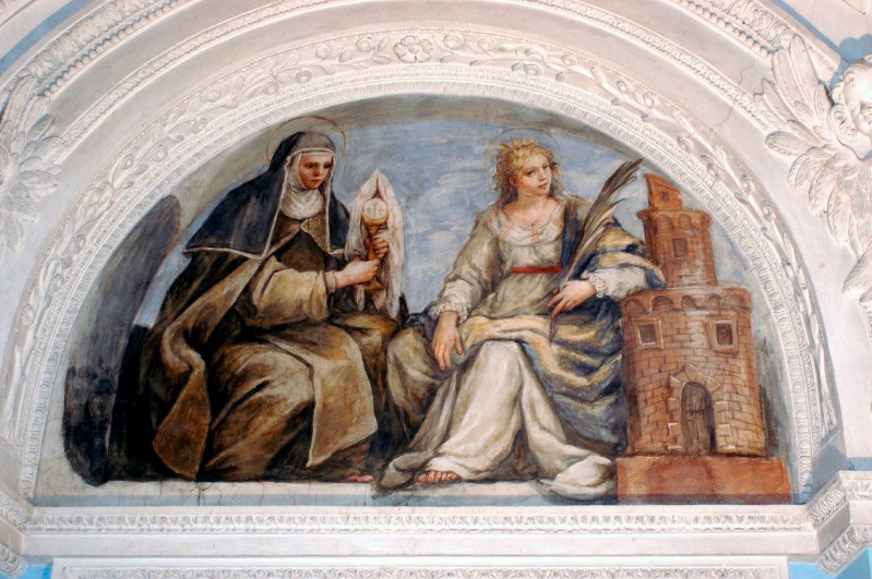 Bott. laziale (1645), Santa Chiara d'Assisi e Santa Barbara