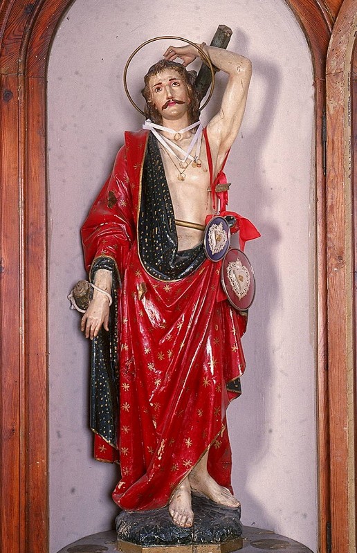 Bott. laziale sec. XIX, Statua devozionale San Sebastiano