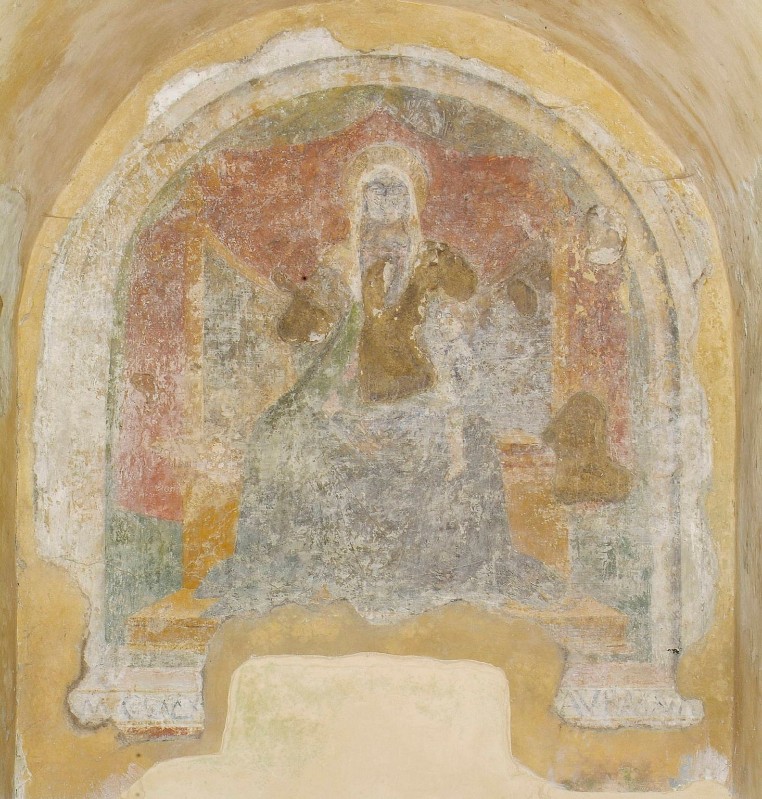 Bott. laziale fine sec. XIV, Madonna in trono