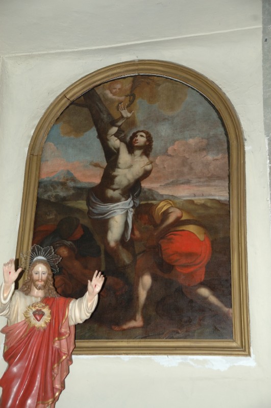 Ambito laziale sec. XVII, Dipinto con San Sebastiano