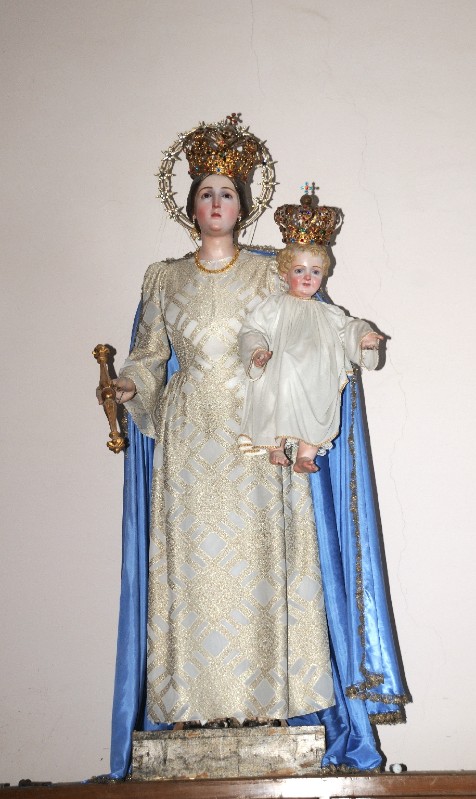 Artigianato romano sec. XX, Statua con Madonna e Gesù Bambino