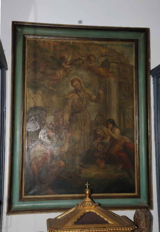 Ambito romano sec. XIX, Dipinto con San Benedetto Giuseppe Labre